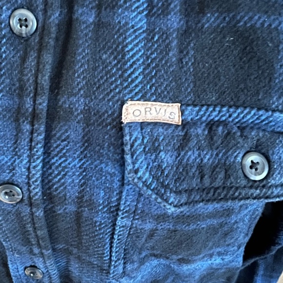 Orvis Navy Plaid Men's Shirt Jacket - Picture 2 of 6